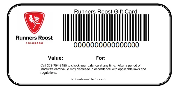 Runners Roost E-Gift Card $175