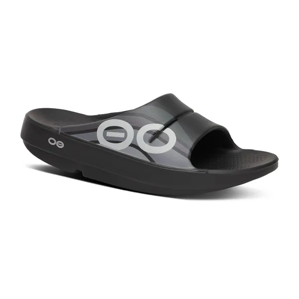 OOfos U OOFOS OOahh Sport Slide BLKWAVE